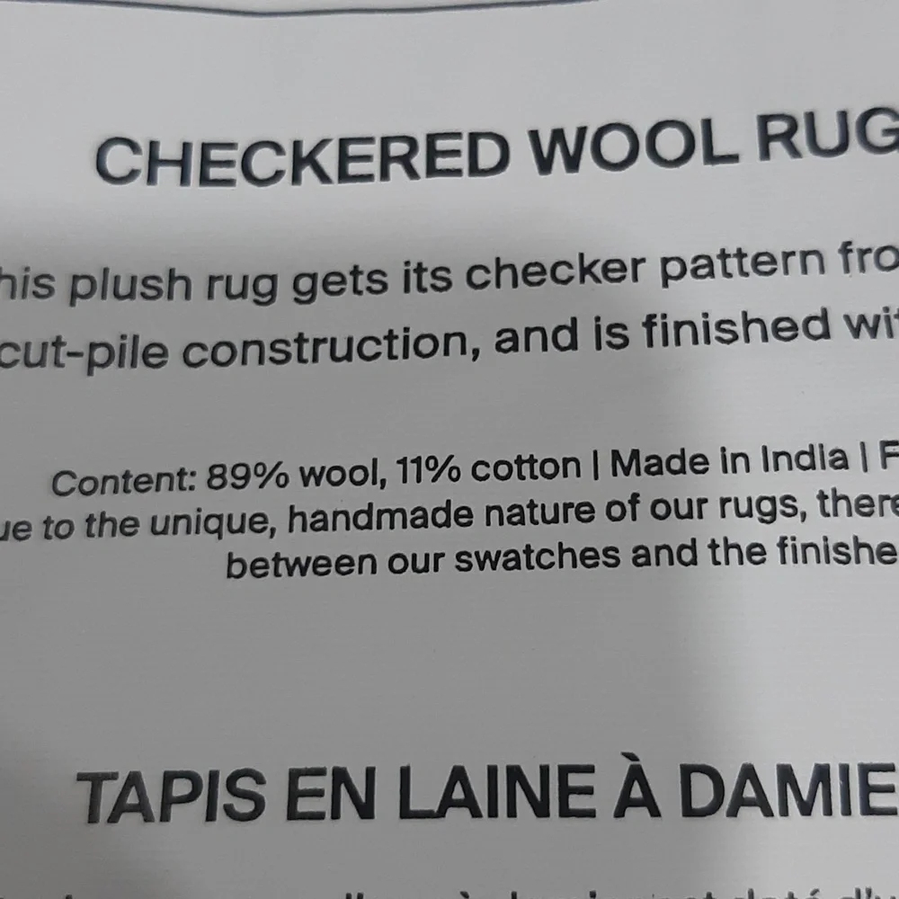 Parachute Ivory Checkered Wool Rug - Picture 4 of 4